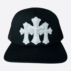 Chrome Hearts Black & White Cross Patch Hat